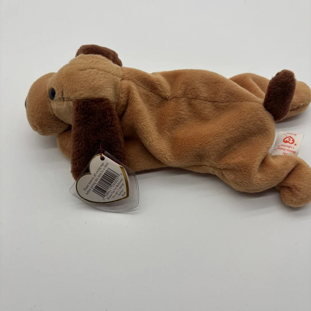 MWMT Ty Beanie Baby Bones The Dog Plush Toy Stuffed Animal Brown With Tags‎